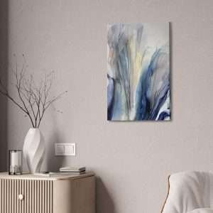 Wall Art: Blue Gold Bronze Fluid Abstract - Image 24