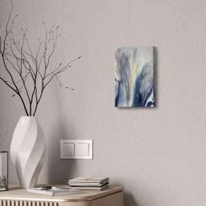 Wall Art: Blue Gold Bronze Fluid Abstract - Image 8
