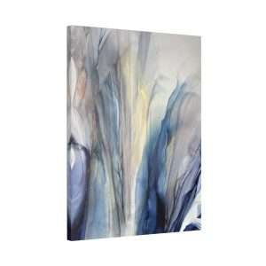 Wall Art: Blue Gold Bronze Fluid Abstract - Image 2