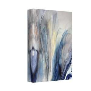 Wall Art: Blue Gold Bronze Fluid Abstract - Image 6