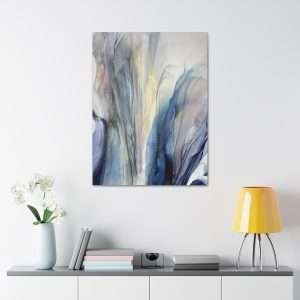 Wall Art: Blue Gold Bronze Fluid Abstract - Image 3