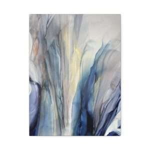 Wall Art: Blue Gold Bronze Fluid Abstract - Image 9