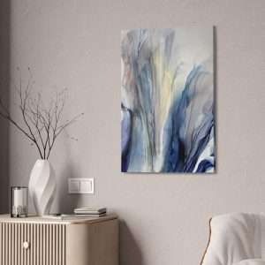 Wall Art: Blue Gold Bronze Fluid Abstract - Image 28