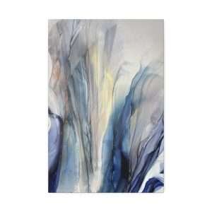 Wall Art: Blue Gold Bronze Fluid Abstract - Image 17