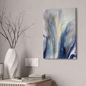 Wall Art: Blue Gold Bronze Fluid Abstract - Image 20