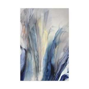 Wall Art: Blue Gold Bronze Fluid Abstract - Image 25