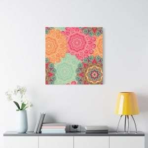 Vintage Islamic, Arabic, and Indian Motifs Canvas Wall Art – Timeless Cultural Elegance - Image 19
