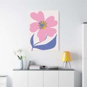 Botanical Doodle Art Flowers Canvas Wall Art – Part 2 of 24 in a Charming Collection - Image 3