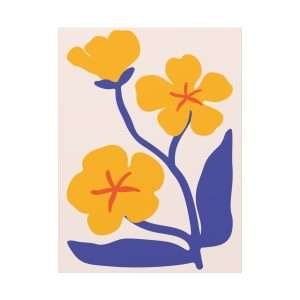 Botanical Doodle Art Flowers Canvas Wall Art – Part 22 of 24 in a Charming Collection - Image 17