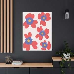 Botanical Doodle Art Flowers Canvas Wall Art – Part 12 of 24 in a Charming Collection - Image 4