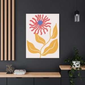Botanical Doodle Art Flowers Canvas Wall Art – Part 4 of 24 in a Charming Collection - Image 4