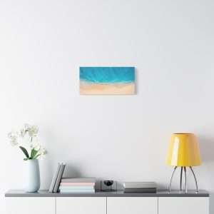 Summer Blue Sea Sandy Beach Canvas Wall Art – A Tranquil Coastal Escape - Image 3