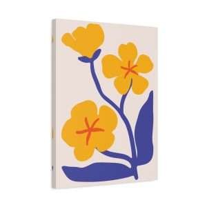 Botanical Doodle Art Flowers Canvas Wall Art – Part 22 of 24 in a Charming Collection - Image 2
