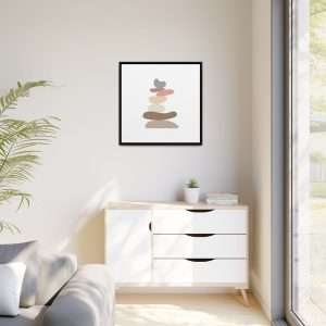 Zen Stones Yoga Canvas Wall Art – A Symbol of Balance & Harmony - Image 3