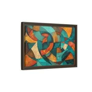 Golden Geometry Abstract with Frame - Image 31