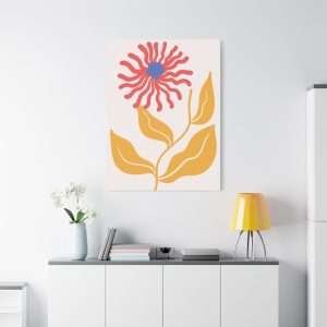 Botanical Doodle Art Flowers Canvas Wall Art – Part 4 of 24 in a Charming Collection - Image 3