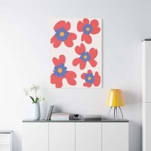 Botanical Doodle Art Flowers Canvas Wall Art – Part 12 of 24 in a Charming Collection - Image 3