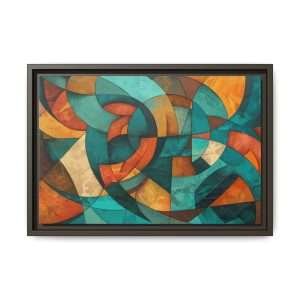 Golden Geometry Abstract with Frame - Image 30