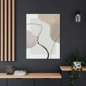 Minimalist Hand-Painted Canvas Wall Art – Part 1 of 2 in a Sophisticated Collection - Image 4