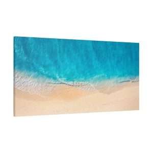 Summer Blue Sea Sandy Beach Canvas Wall Art – A Tranquil Coastal Escape - Image 10