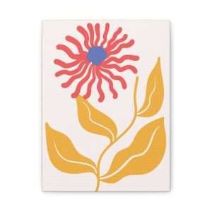 Botanical Doodle Art Flowers Canvas Wall Art – Part 4 of 24 in a Charming Collection - Image 5