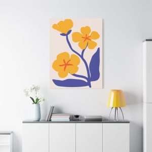 Botanical Doodle Art Flowers Canvas Wall Art – Part 22 of 24 in a Charming Collection - Image 19