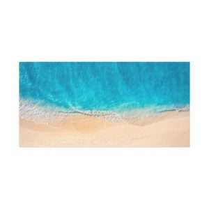 Summer Blue Sea Sandy Beach Canvas Wall Art – A Tranquil Coastal Escape - Image 5