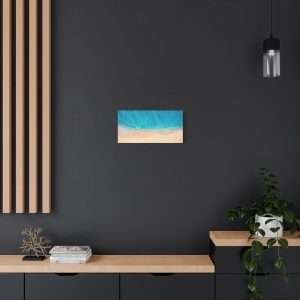 Summer Blue Sea Sandy Beach Canvas Wall Art – A Tranquil Coastal Escape - Image 4