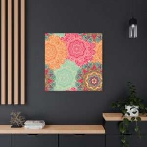 Vintage Islamic, Arabic, and Indian Motifs Canvas Wall Art – Timeless Cultural Elegance - Image 4