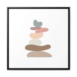 Zen Stones Yoga Canvas Wall Art – A Symbol of Balance & Harmony - Image 1