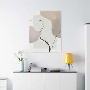 Minimalist Hand-Painted Canvas Wall Art – Part 1 of 2 in a Sophisticated Collection - Image 3