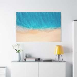 Summer Blue Sea Sandy Beach Canvas Wall Art – A Tranquil Coastal Escape - Image 15