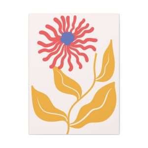 Botanical Doodle Art Flowers Canvas Wall Art – Part 4 of 24 in a Charming Collection - Image 17