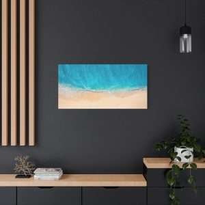 Summer Blue Sea Sandy Beach Canvas Wall Art – A Tranquil Coastal Escape - Image 8