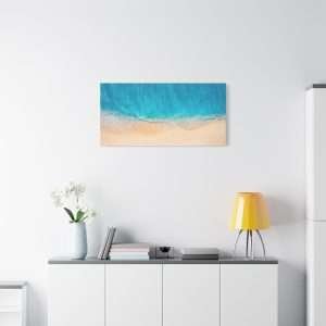 Summer Blue Sea Sandy Beach Canvas Wall Art – A Tranquil Coastal Escape - Image 7
